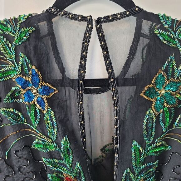 VINTAGE SCALA Beaded 80s Embellished Dress - Picture 9 of 16